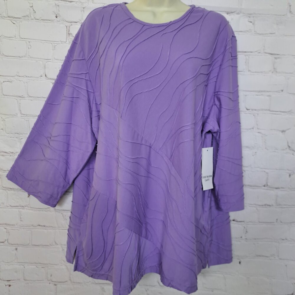 Southern Lady NEW 30% Rayon Textured Top Blouse Size 2X